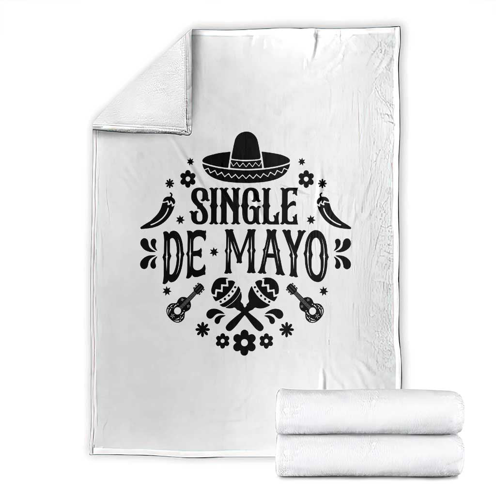 Single De Mayo Mode On Throw Blanket Funny Fiesta Party Quote TS12 White Print Your Wear