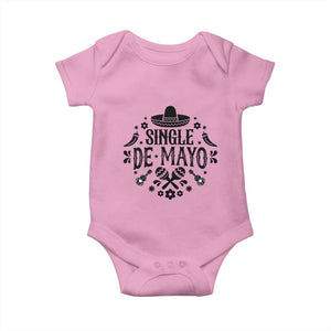 Single De Mayo Mode On Baby Onesie Funny Fiesta Party Quote TS12 Light Pink Print Your Wear