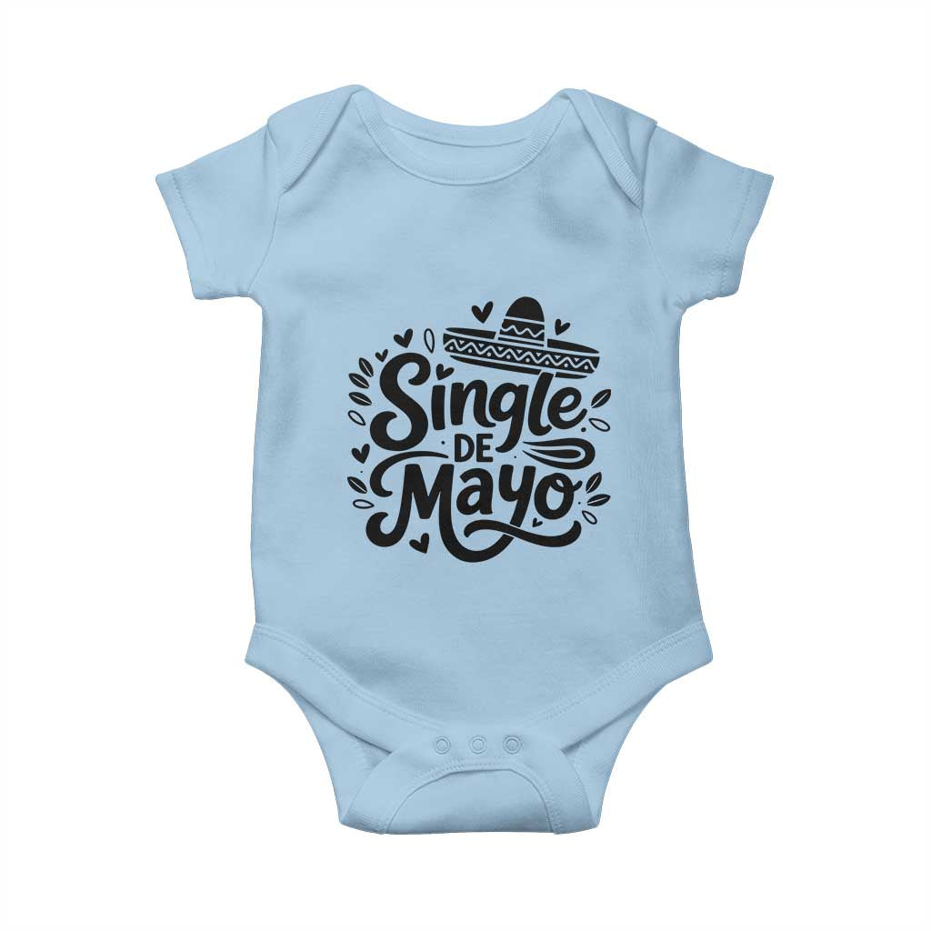 Funny Mexican Party Gift Baby Onesie Single De Mayo Squad TS12 Light Blue Print Your Wear