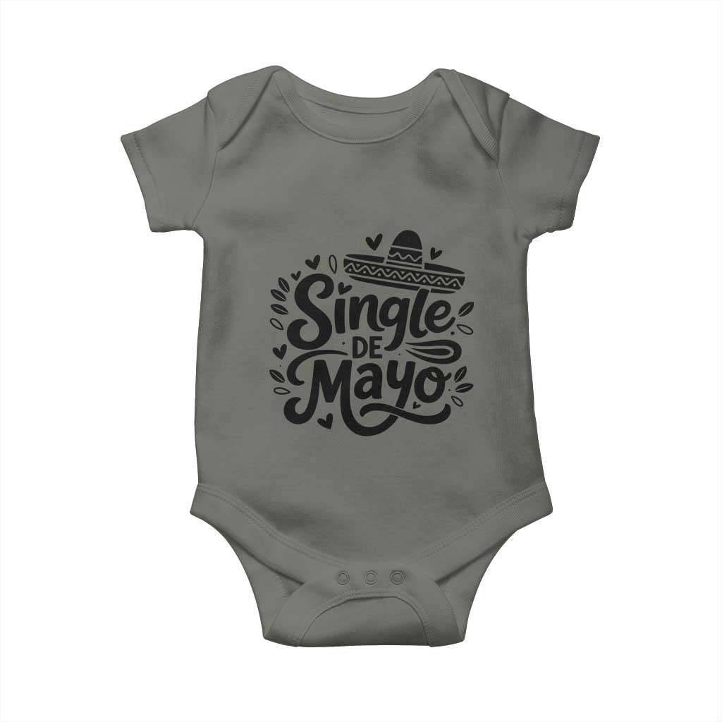Funny Mexican Party Gift Baby Onesie Single De Mayo Squad TS12 Military Green Print Your Wear