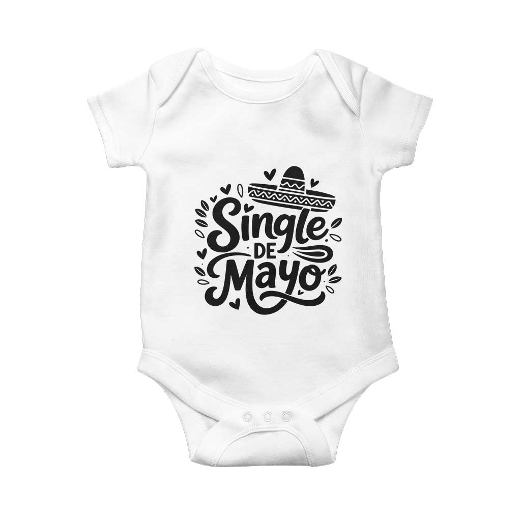 Funny Mexican Party Gift Baby Onesie Single De Mayo Squad TS12 White Print Your Wear