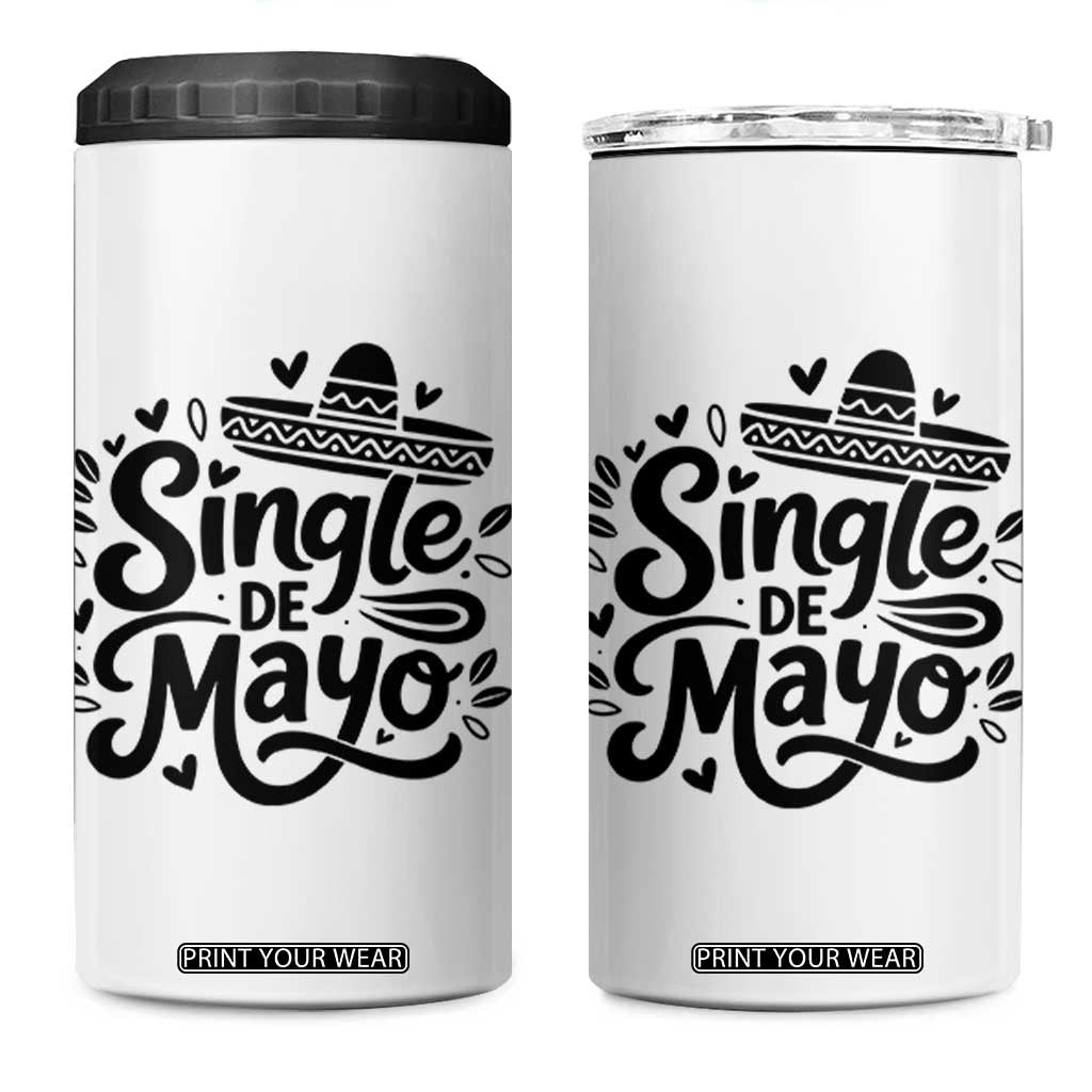 Funny Mexican Party Gift 4 in 1 Can Cooler Tumbler Single De Mayo Squad TS12 One Size: 16 oz White Print Your Wear