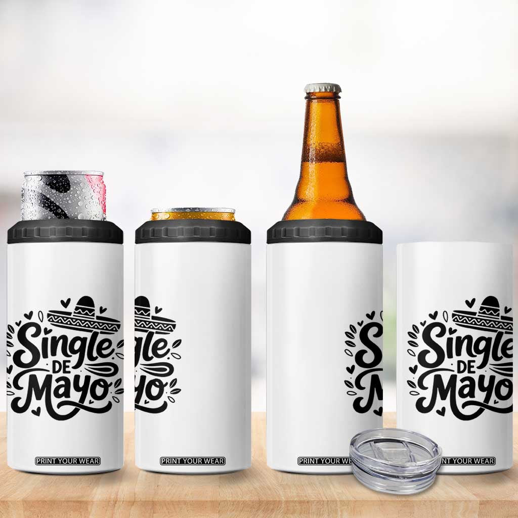 Funny Mexican Party Gift 4 in 1 Can Cooler Tumbler Single De Mayo Squad TS12 Print Your Wear