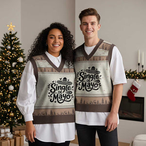Funny Mexican Party Gift V-Neck Knit Sweater Vest Single De Mayo Squad TS12 Mocha Mousse Print Your Wear