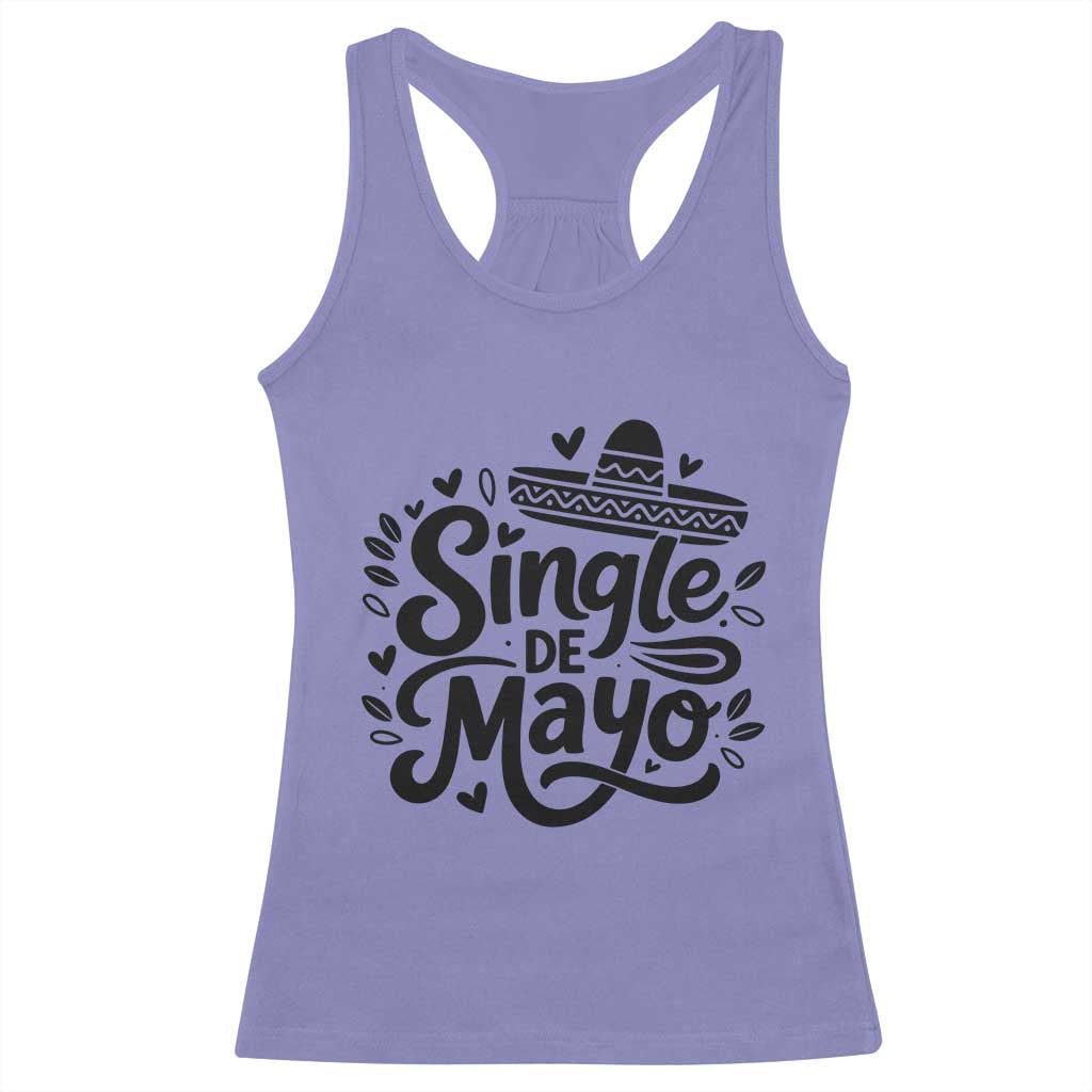 Funny Mexican Party Gift Racerback Tank Top Single De Mayo Squad TS12 Violet Print Your Wear