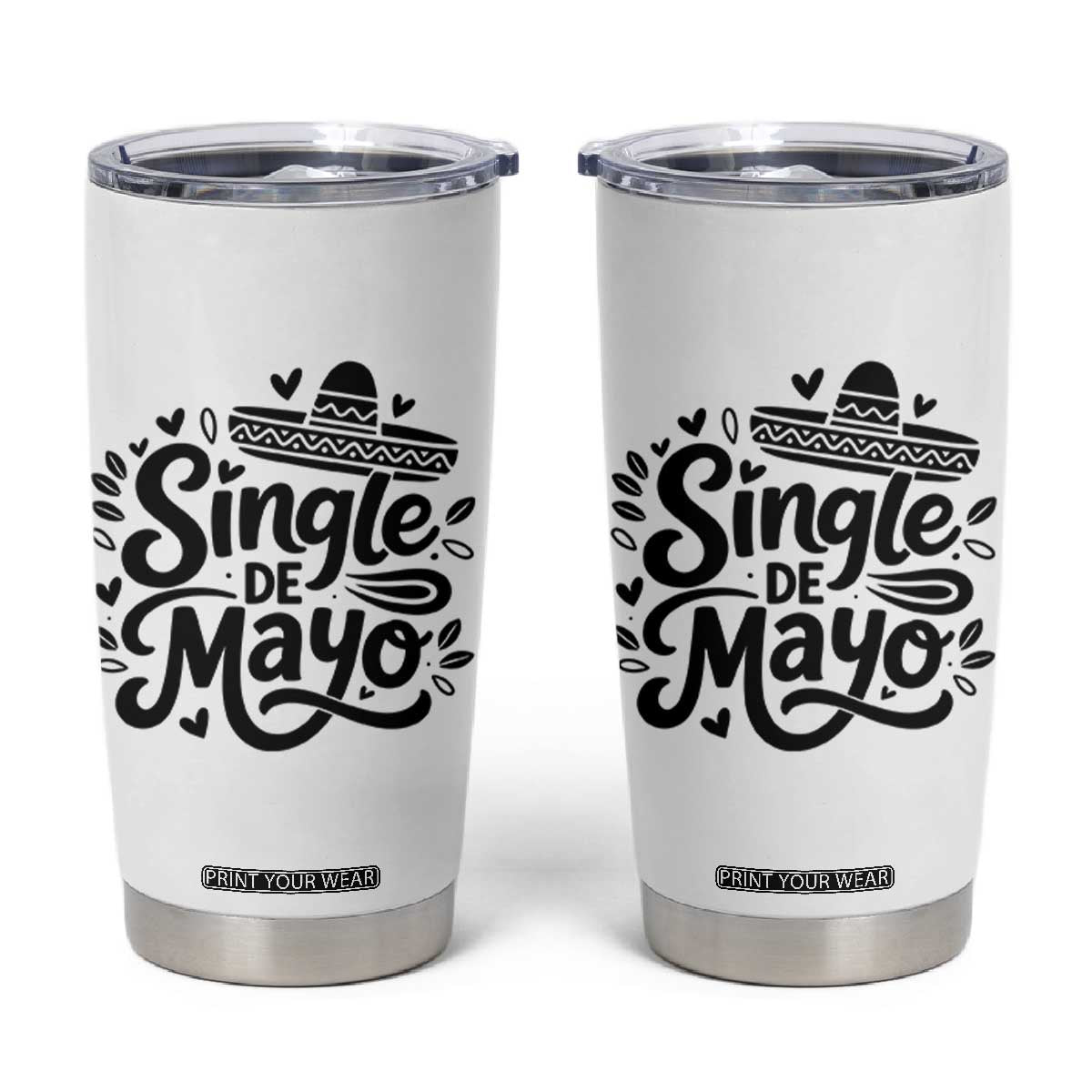Funny Mexican Party Gift Tumbler Cup Single De Mayo Squad TS12 White Print Your Wear