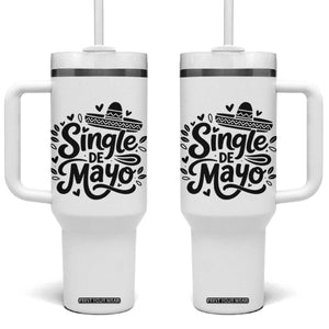 Funny Mexican Party Gift Tumbler With Handle Single De Mayo Squad TS12 One Size: 40 oz White Print Your Wear
