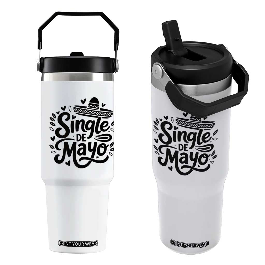 Funny Mexican Party Gift Flip Straw Tumbler Single De Mayo Squad TS12 One Size: 30 oz White Print Your Wear