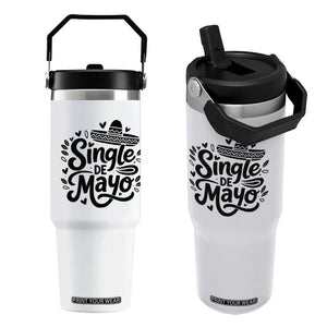 Funny Mexican Party Gift Flip Straw Tumbler Single De Mayo Squad TS12 One Size: 30 oz White Print Your Wear