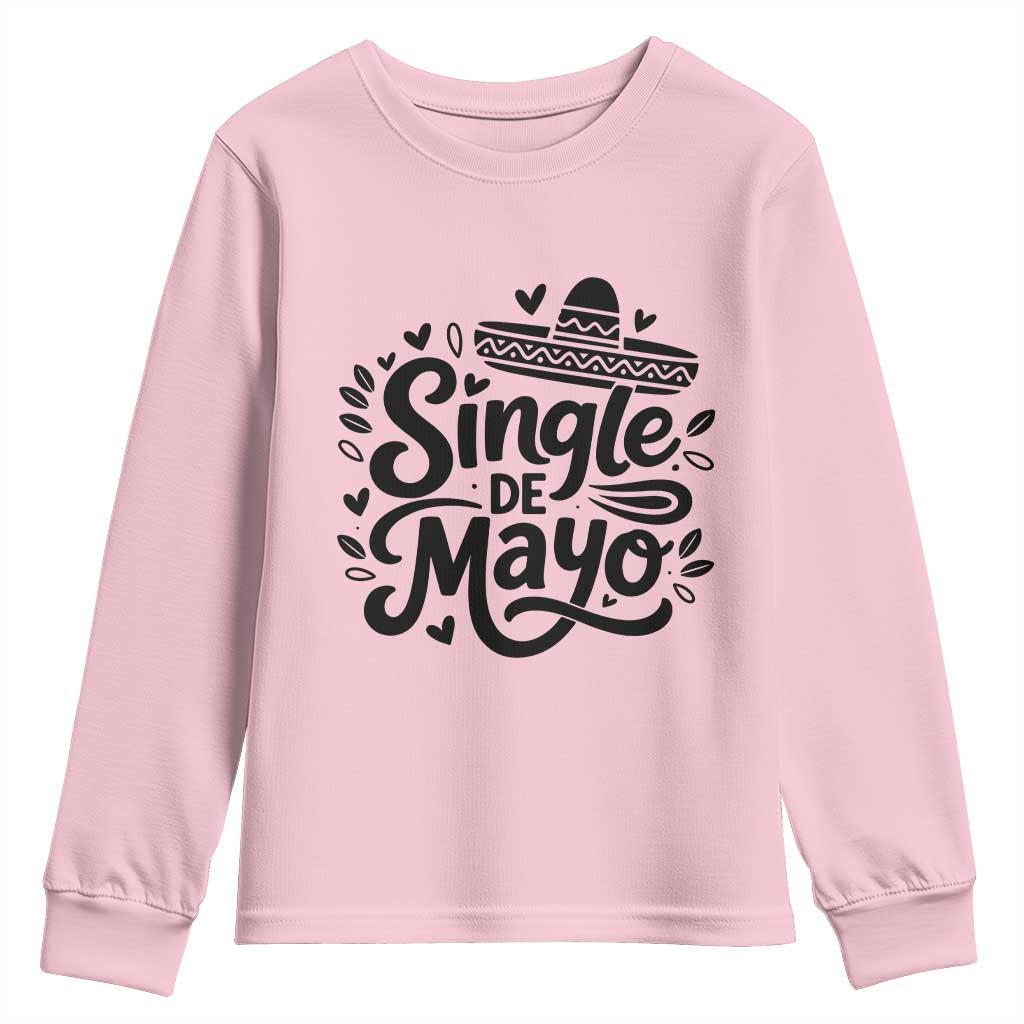 Funny Mexican Party Gift Youth Sweatshirt Single De Mayo Squad TS12 Light Pink Print Your Wear