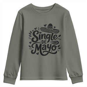 Funny Mexican Party Gift Youth Sweatshirt Single De Mayo Squad TS12 Military Green Print Your Wear