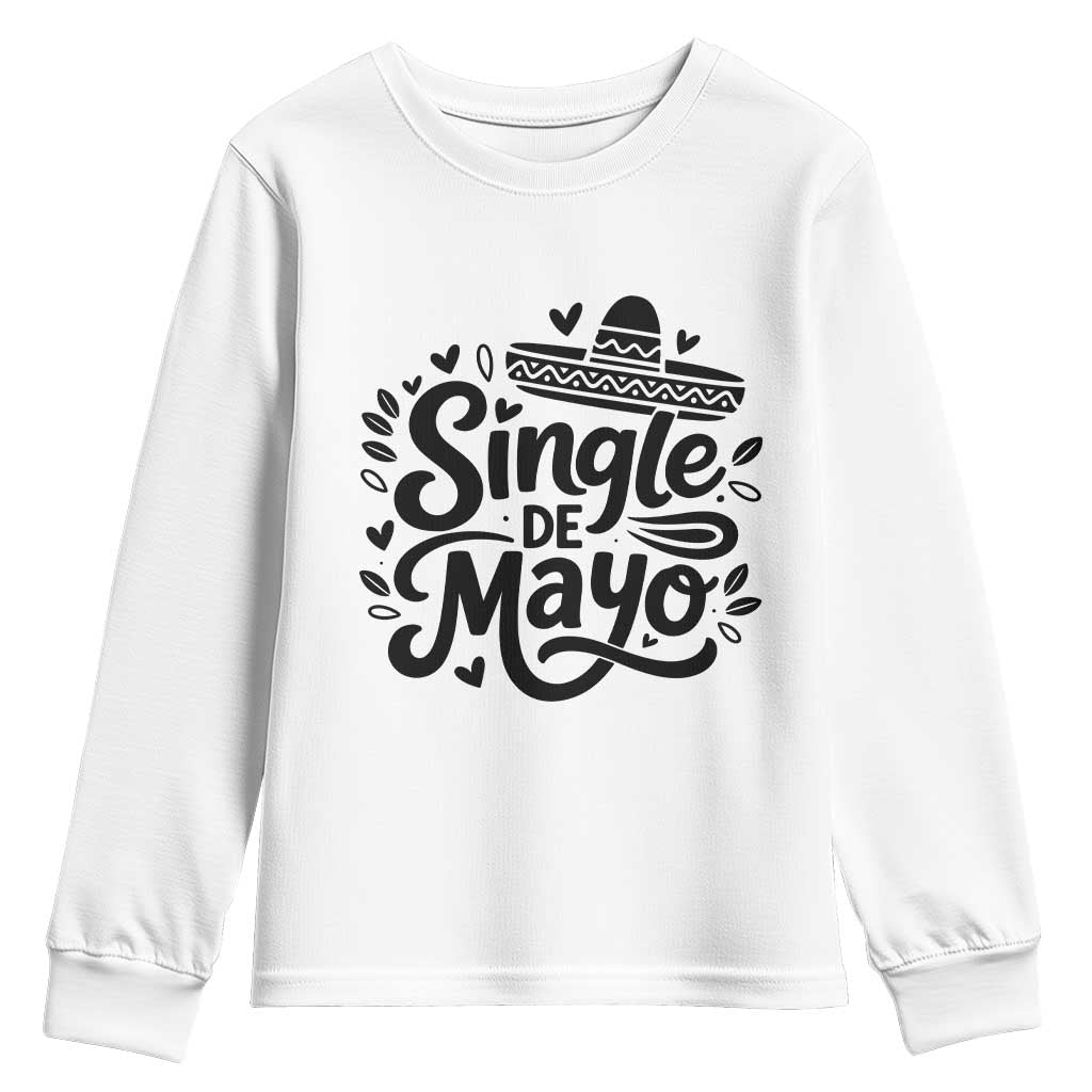 Funny Mexican Party Gift Youth Sweatshirt Single De Mayo Squad TS12 White Print Your Wear