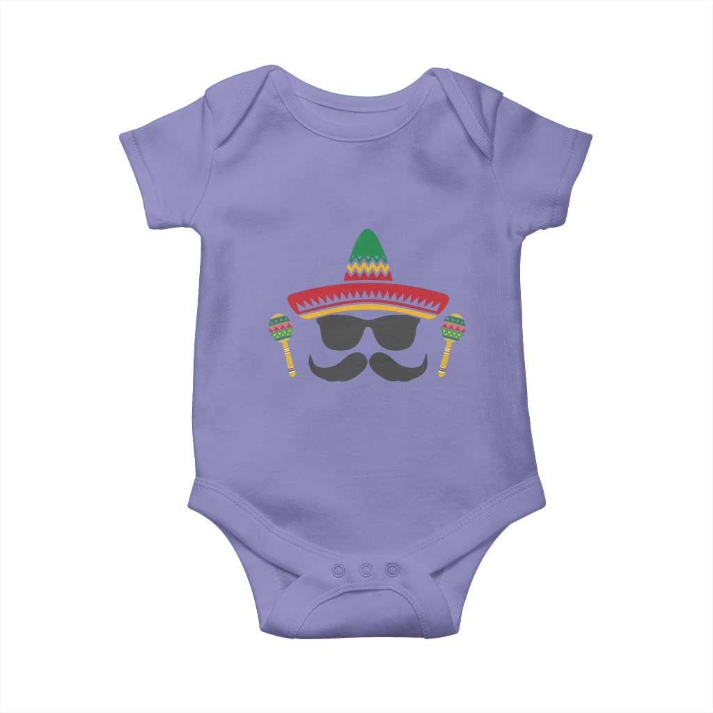 Funny Cinco De Mayo Maracas Characte Baby Onesie Fiesta Party Gift TS12 Violet Print Your Wear