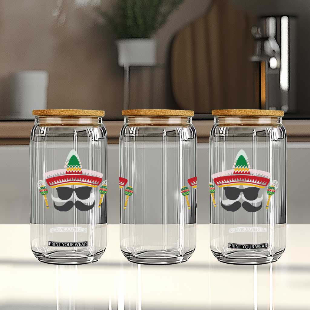 Funny Cinco De Mayo Maracas Characte Glass Can Fiesta Party Gift TS12 Print Your Wear