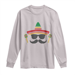 Funny Cinco De Mayo Maracas Characte Long Sleeve Shirt Fiesta Party Gift TS12 Ice Gray Print Your Wear