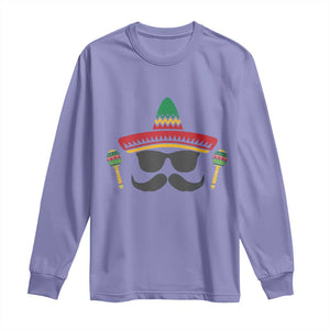 Funny Cinco De Mayo Maracas Characte Long Sleeve Shirt Fiesta Party Gift TS12 Violet Print Your Wear