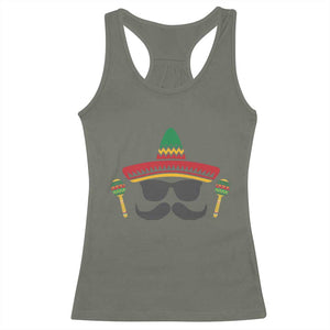Funny Cinco De Mayo Maracas Characte Racerback Tank Top Fiesta Party Gift TS12 Military Green Print Your Wear