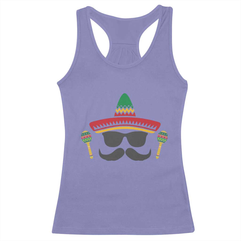 Funny Cinco De Mayo Maracas Characte Racerback Tank Top Fiesta Party Gift TS12 Violet Print Your Wear