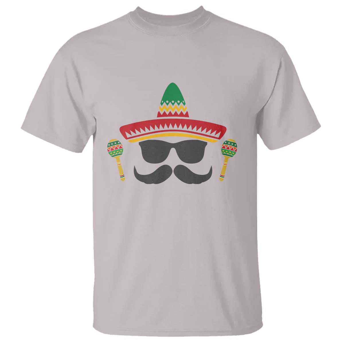 Funny Cinco De Mayo Maracas Characte T Shirt Fiesta Party Gift TS12 Ice Gray Print Your Wear