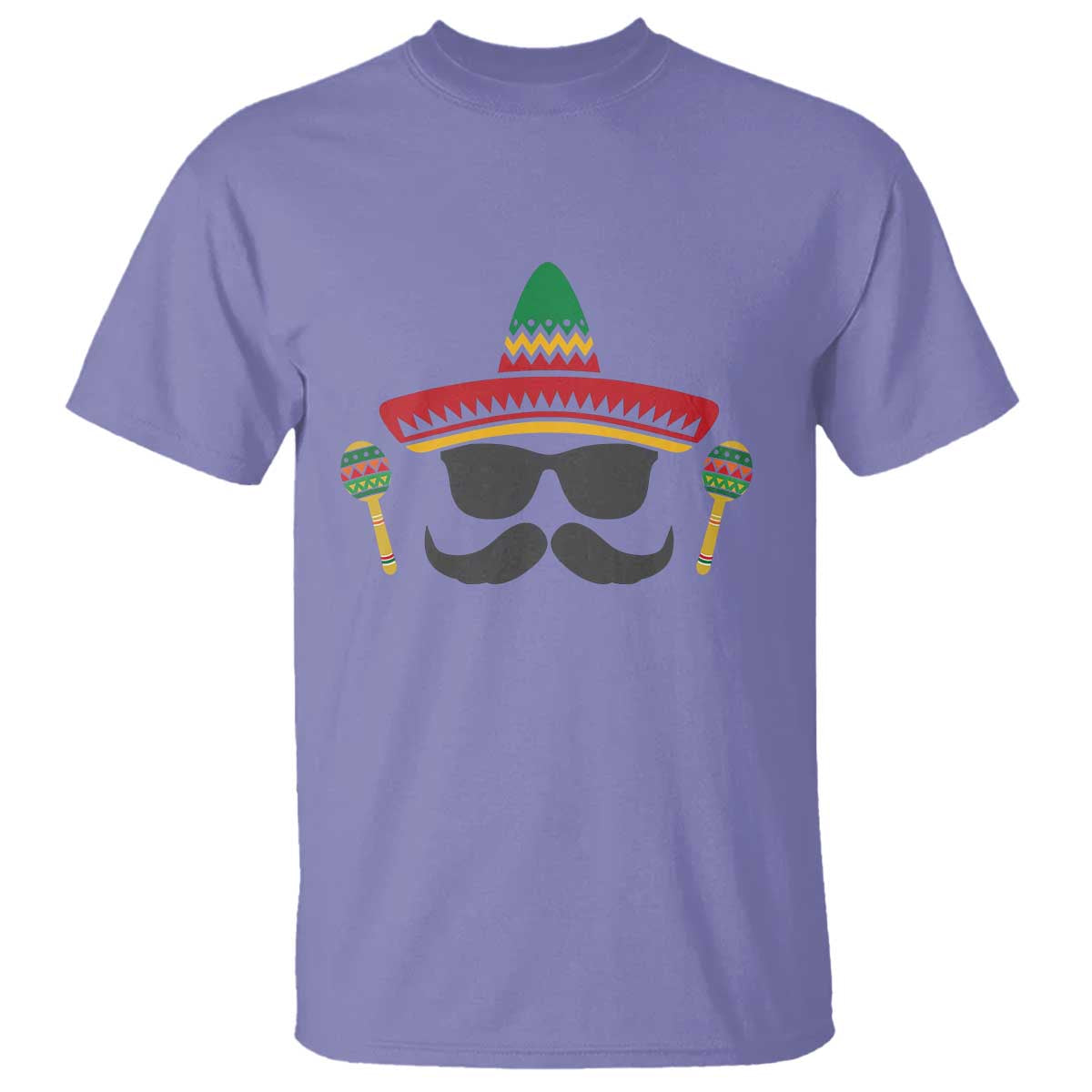 Funny Cinco De Mayo Maracas Characte T Shirt Fiesta Party Gift TS12 Violet Print Your Wear