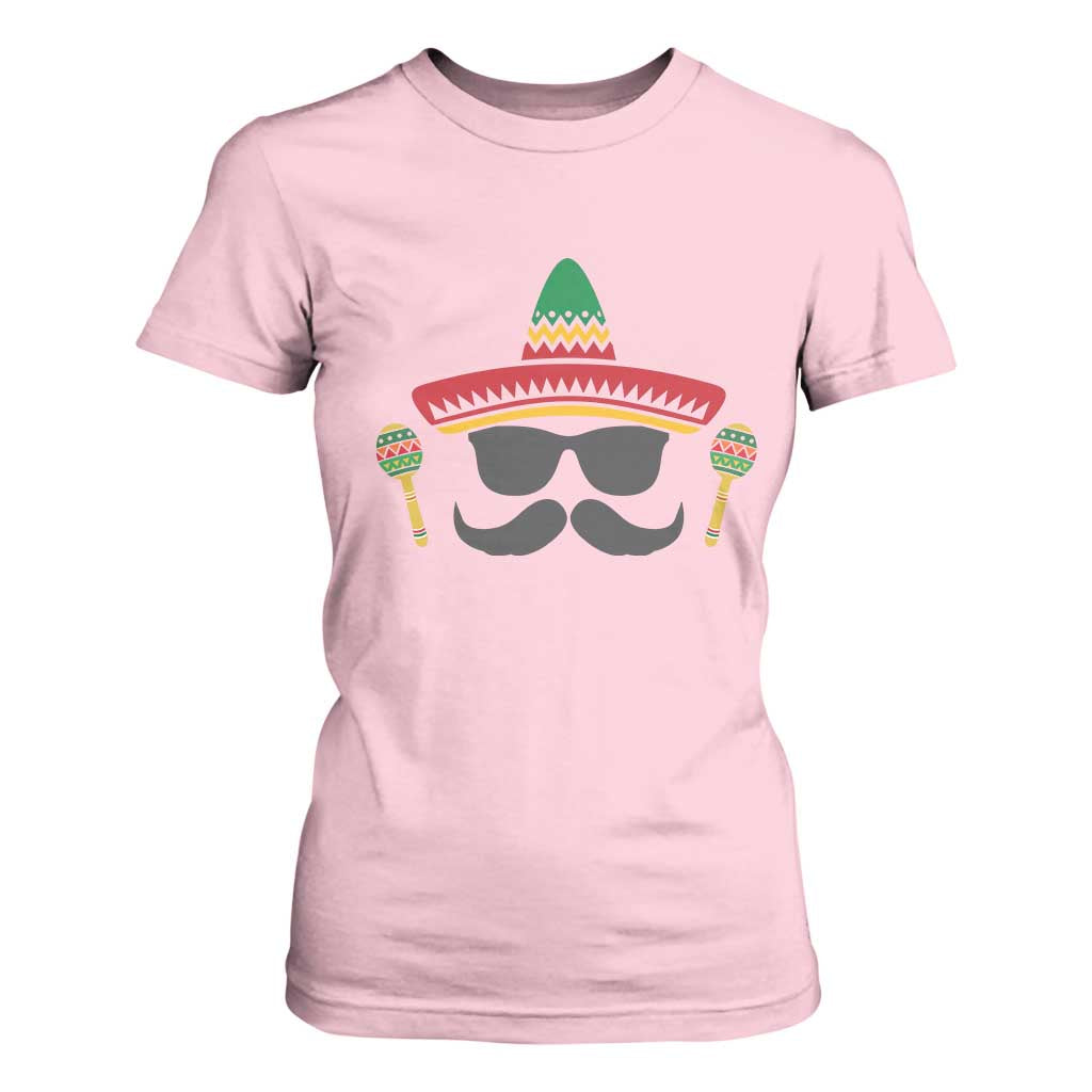 Funny Cinco De Mayo Maracas Characte T Shirt For Women Fiesta Party Gift TS12 Light Pink Print Your Wear