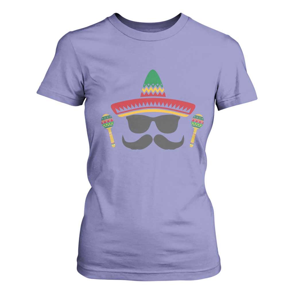 Funny Cinco De Mayo Maracas Characte T Shirt For Women Fiesta Party Gift TS12 Violet Print Your Wear