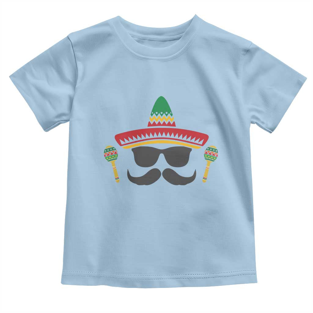 Funny Cinco De Mayo Maracas Characte Toddler T Shirt Fiesta Party Gift TS12 Light Blue Print Your Wear