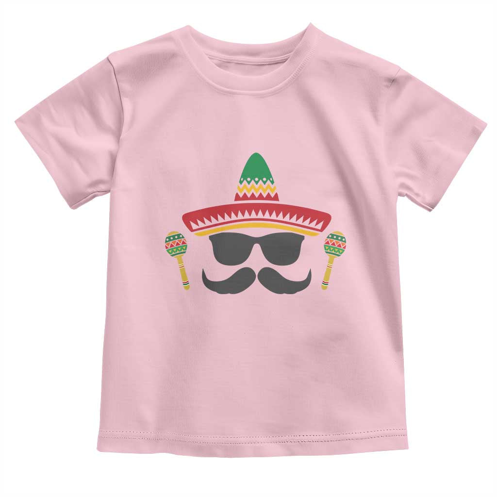 Funny Cinco De Mayo Maracas Characte Toddler T Shirt Fiesta Party Gift TS12 Light Pink Print Your Wear