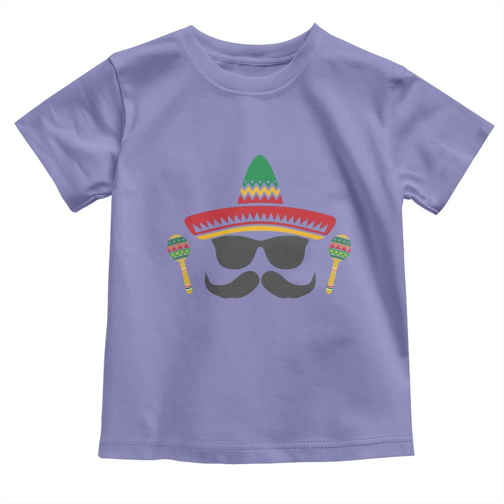 Funny Cinco De Mayo Maracas Characte Toddler T Shirt Fiesta Party Gift TS12 Violet Print Your Wear