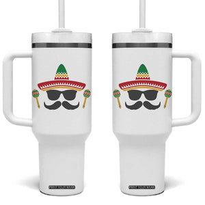Funny Cinco De Mayo Maracas Characte Tumbler With Handle Fiesta Party Gift TS12 One Size: 40 oz White Print Your Wear