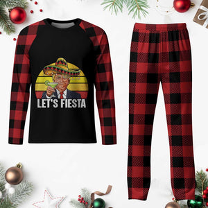 Vintage Cinco De Mayo Trump Fiesta Party Plaid Pajama Set Lets Fiesta TS12 Buffalo Plaid Print Your Wear