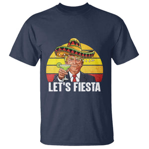 Vintage Cinco De Mayo Trump Fiesta Party T Shirt Lets Fiesta TS12 Navy Print Your Wear