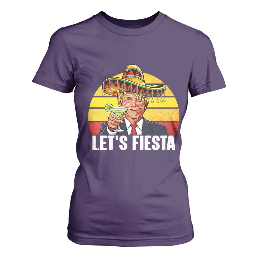 Vintage Cinco De Mayo Trump Fiesta Party T Shirt For Women Lets Fiesta TS12 Purple Print Your Wear