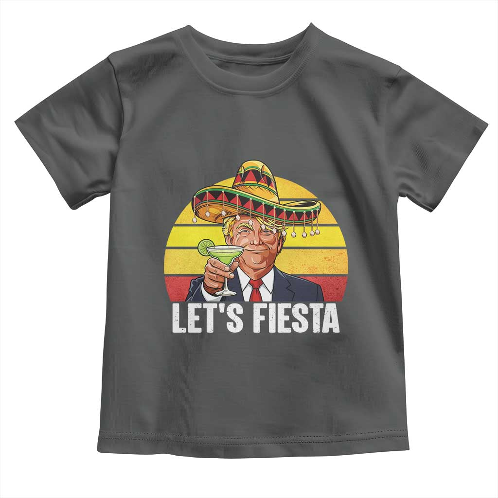 Vintage Cinco De Mayo Trump Fiesta Party Toddler T Shirt Lets Fiesta TS12 Dark Heather Print Your Wear
