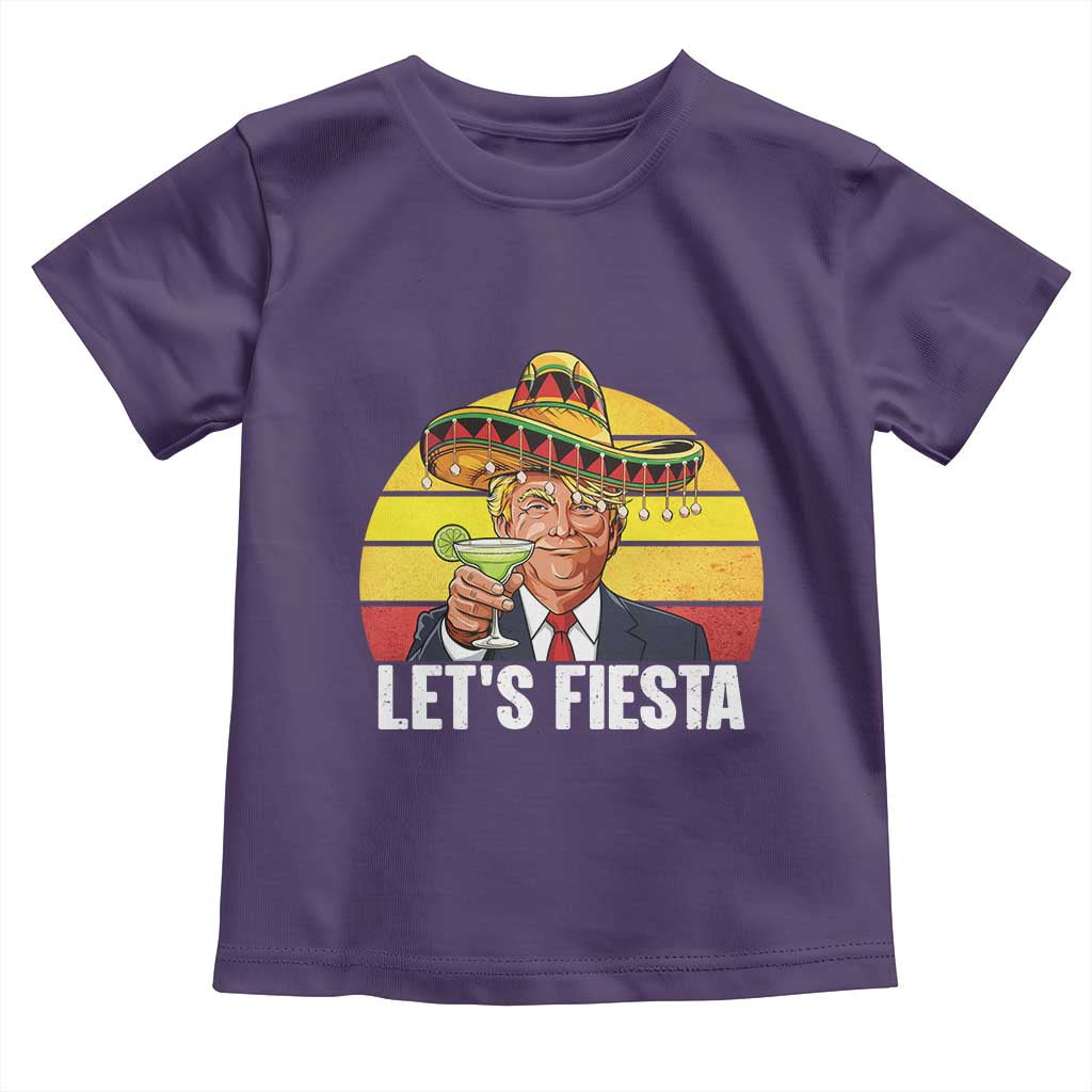 Vintage Cinco De Mayo Trump Fiesta Party Toddler T Shirt Lets Fiesta TS12 Purple Print Your Wear