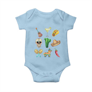 Cinco De Mayo Baby Onesie Mexican Fiesta Party Celebration TS12 Light Blue Print Your Wear