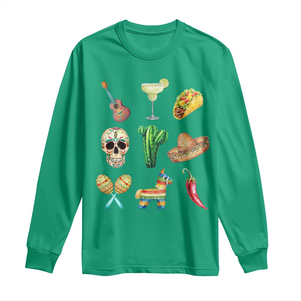 Cinco De Mayo Long Sleeve Shirt Mexican Fiesta Party Celebration TS12 Irish Green Print Your Wear