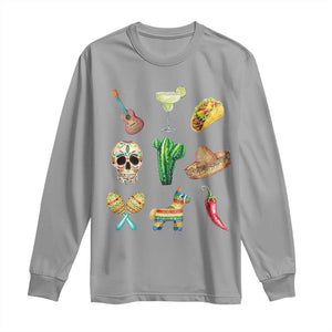 Cinco De Mayo Long Sleeve Shirt Mexican Fiesta Party Celebration TS12 Sport Gray Print Your Wear