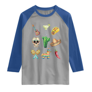 Cinco De Mayo Raglan Shirt Mexican Fiesta Party Celebration TS12 Sport Gray Royal Print Your Wear