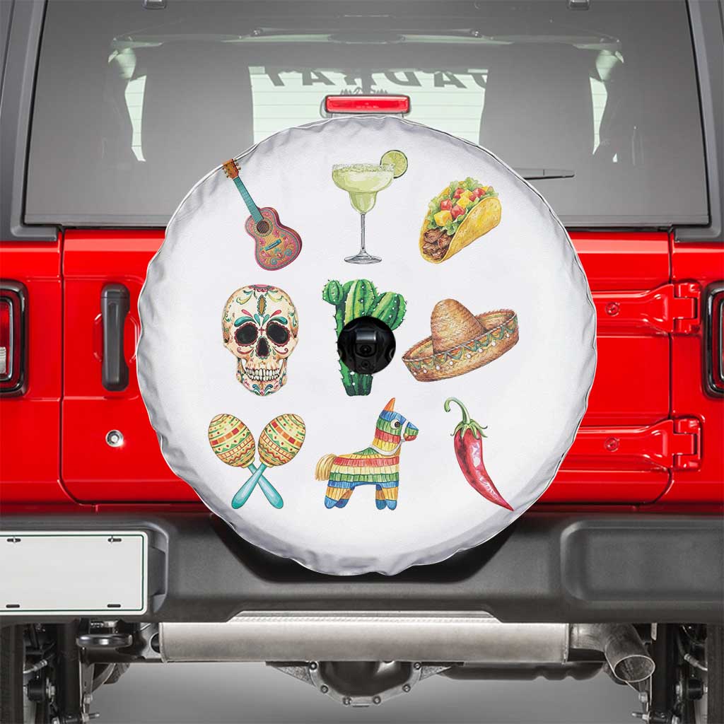 Cinco De Mayo Spare Tire Cover Mexican Fiesta Party Celebration TS12 White Print Your Wear