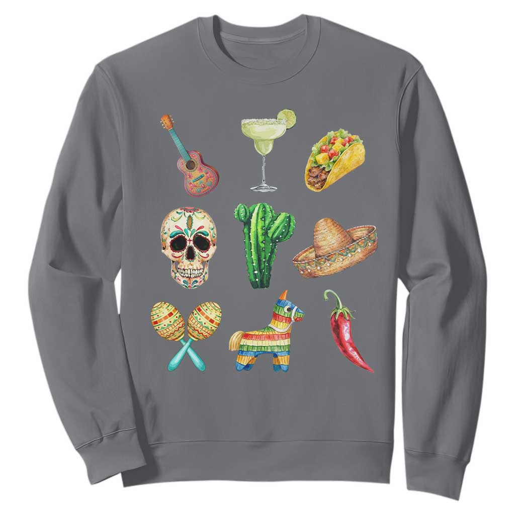 Cinco De Mayo Sweatshirt Mexican Fiesta Party Celebration TS12 Charcoal Print Your Wear