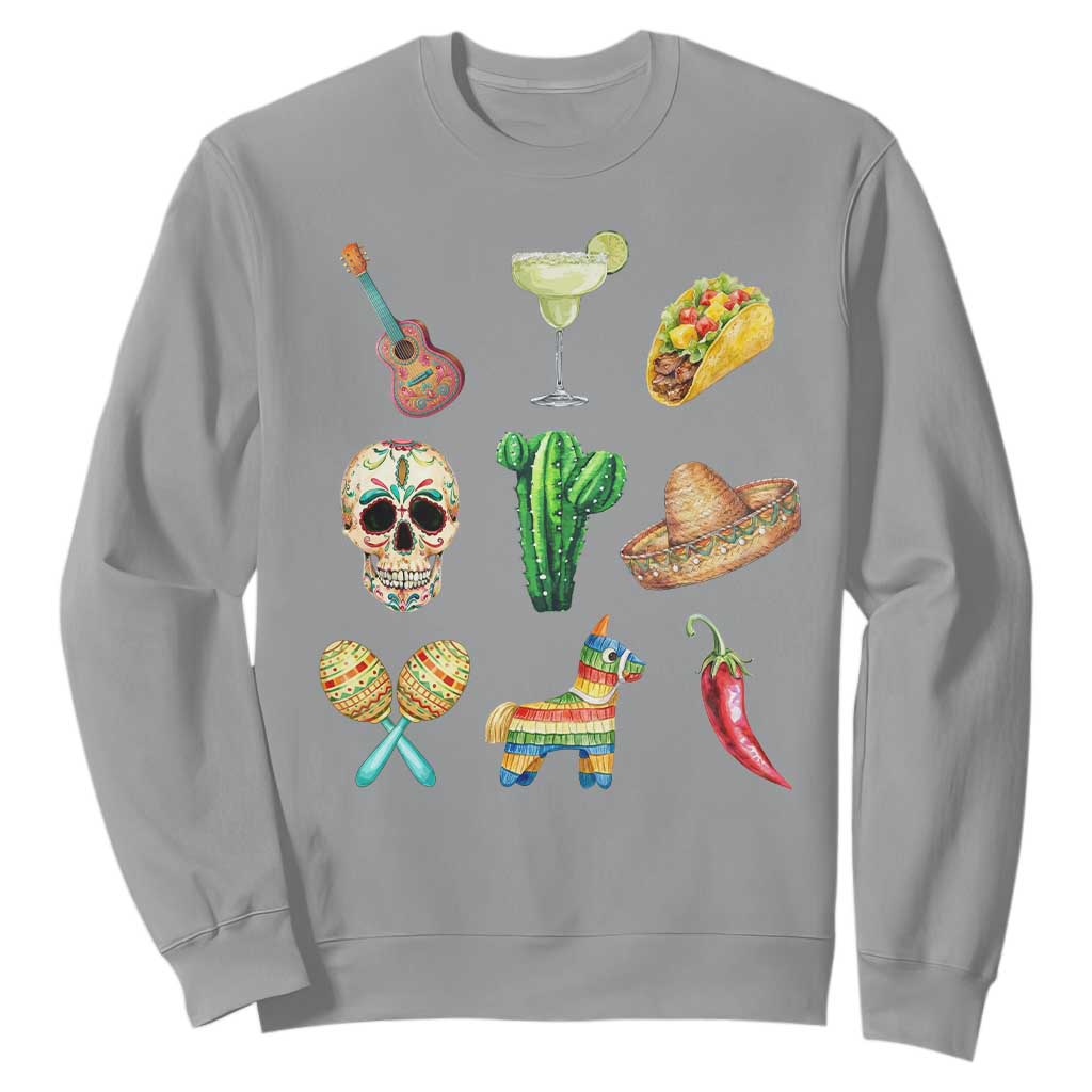 Cinco De Mayo Sweatshirt Mexican Fiesta Party Celebration TS12 Sport Gray Print Your Wear