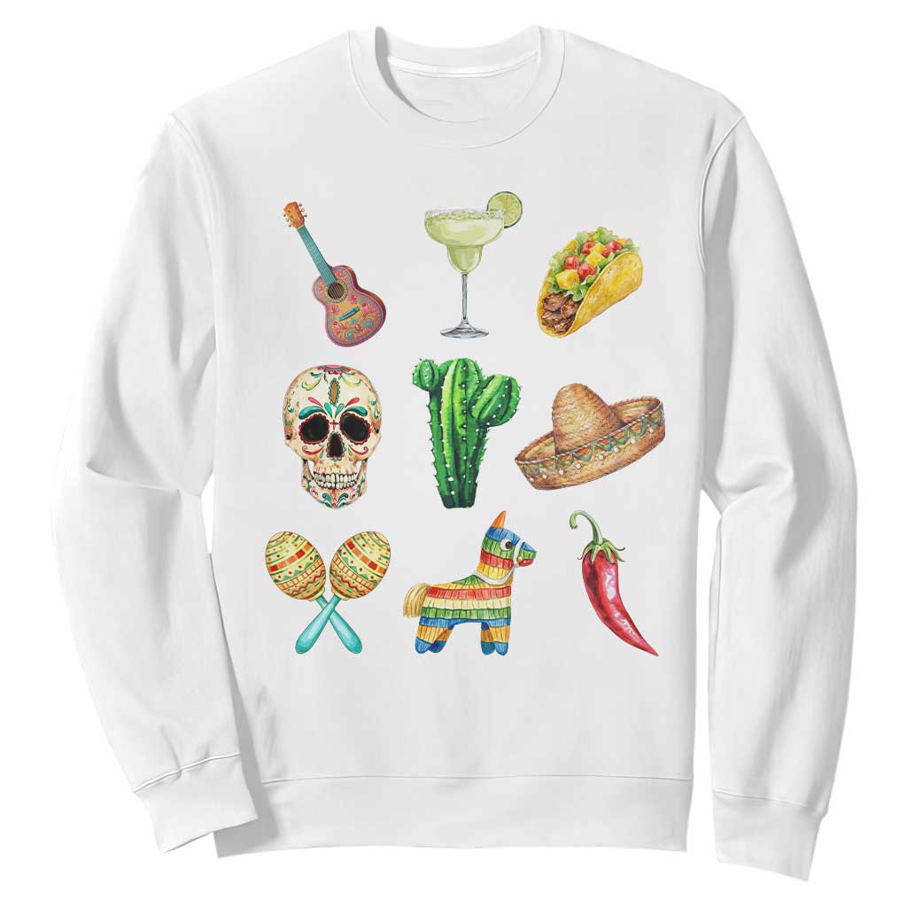Cinco De Mayo Sweatshirt Mexican Fiesta Party Celebration TS12 White Print Your Wear