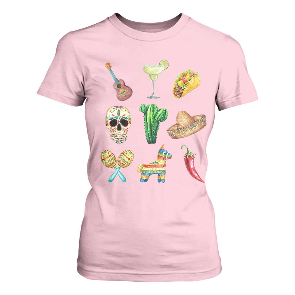 Cinco De Mayo T Shirt For Women Mexican Fiesta Party Celebration TS12 Light Pink Print Your Wear