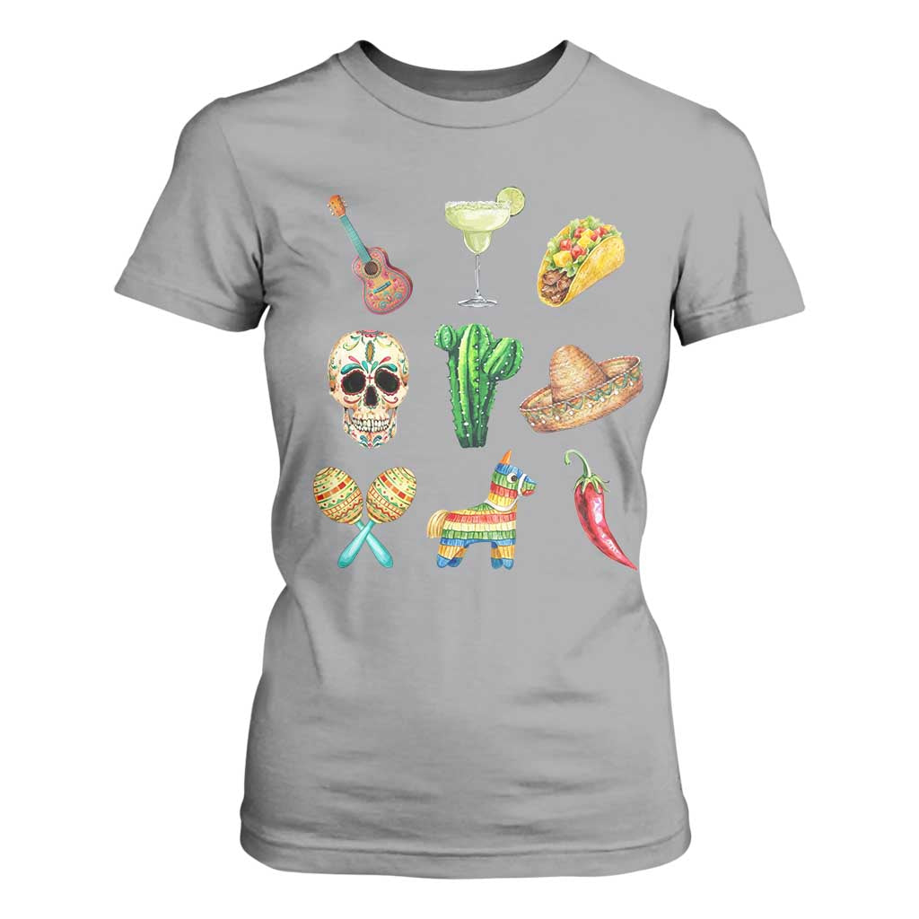 Cinco De Mayo T Shirt For Women Mexican Fiesta Party Celebration TS12 Sport Gray Print Your Wear