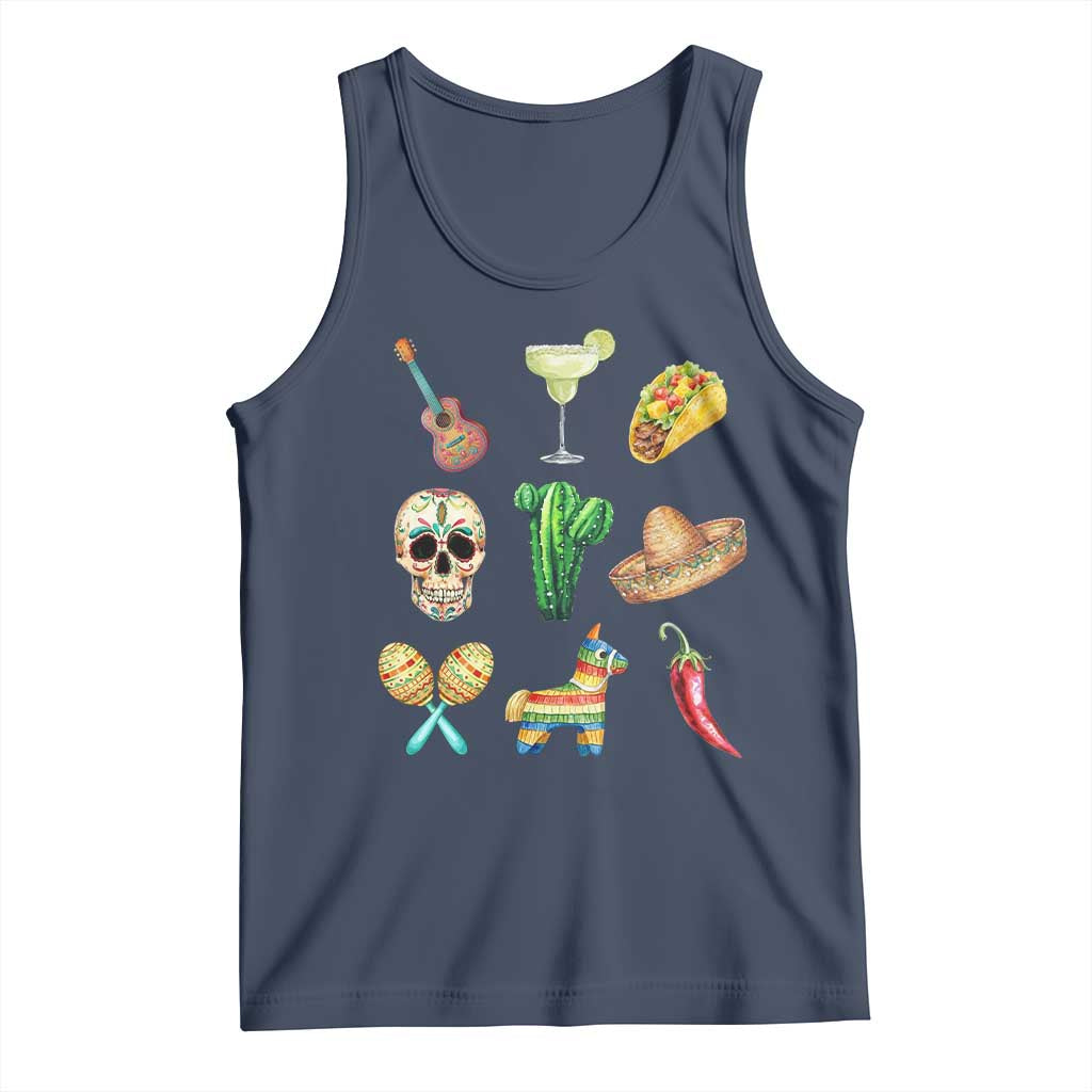 Cinco De Mayo Tank Top Mexican Fiesta Party Celebration TS12 Navy Print Your Wear