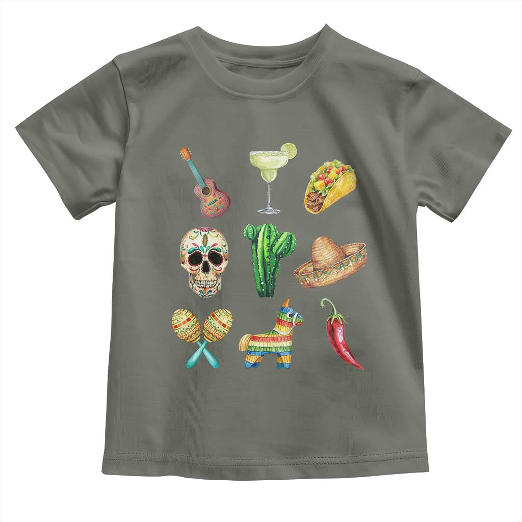Cinco De Mayo Toddler T Shirt Mexican Fiesta Party Celebration TS12 Military Green Print Your Wear
