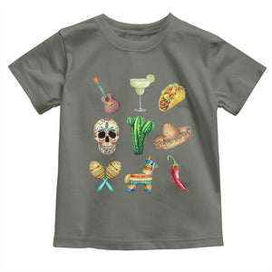 Cinco De Mayo Toddler T Shirt Mexican Fiesta Party Celebration TS12 Military Green Print Your Wear