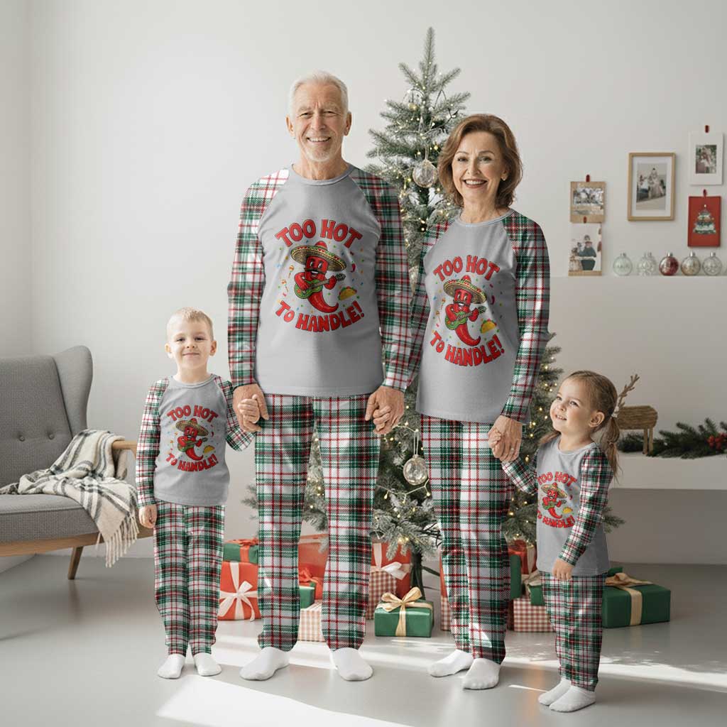 Funny Mexican Jalapeno Plaid Pajama Set Too Hot To Handle Cinco De Mayo Party TS12 Christmas Plaid Print Your Wear