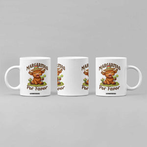 Funny Cinco De Mayo Highland Cow Coffee Mug Margaritas Por Favor TS12 Print Your Wear
